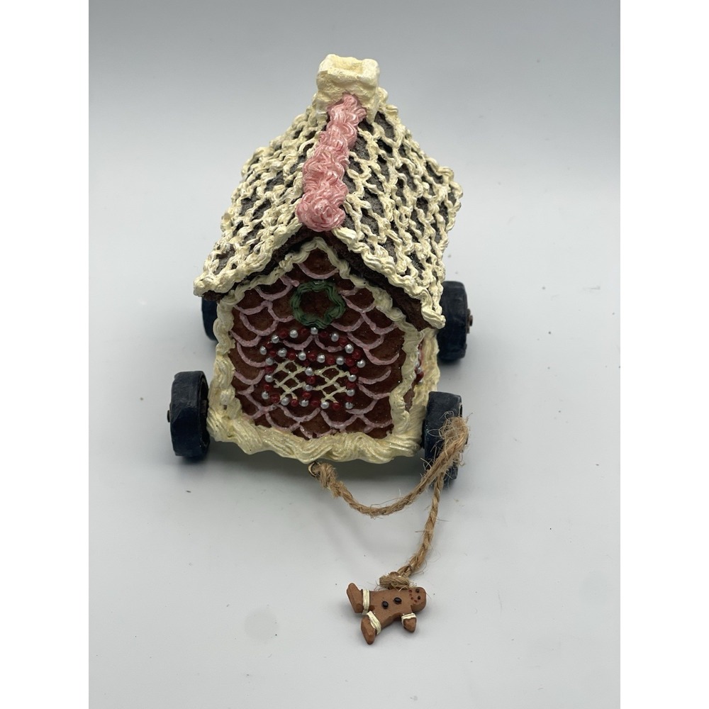 Boyds Bears Gingerbread House Wagon‎ Figurine Christmas Decor 2002 TBC Resin